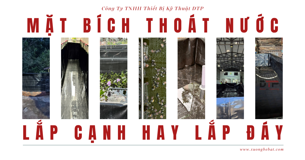 Mặt Bích Thoát Nước Bể Bạt HDPE: Nên Lắp Cạnh Hay Lắp Đáy?